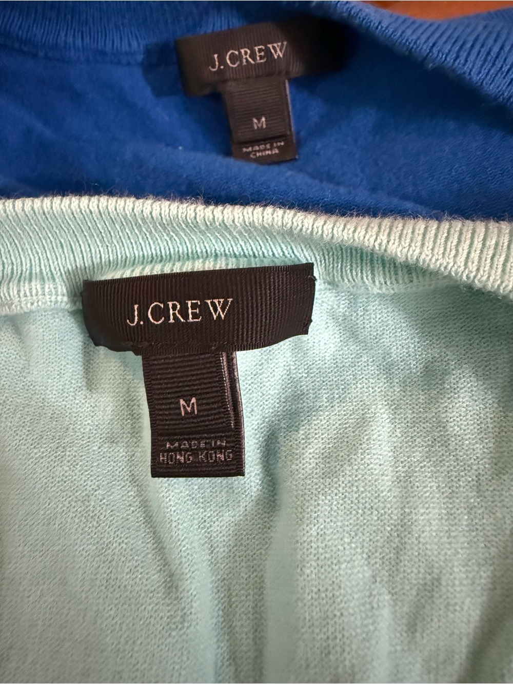 J. Crew Crewneck Button Cardigans in Mint Green and Royal Blue (2 Pack) - Picture 2 of 5